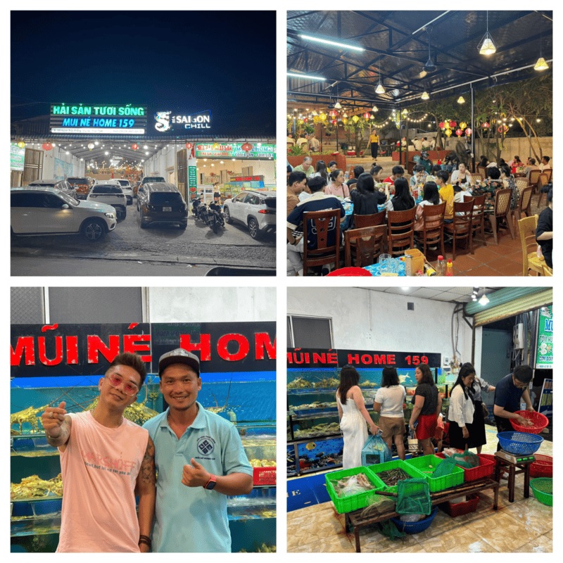 sea-view seafood dining room in Mui Ne