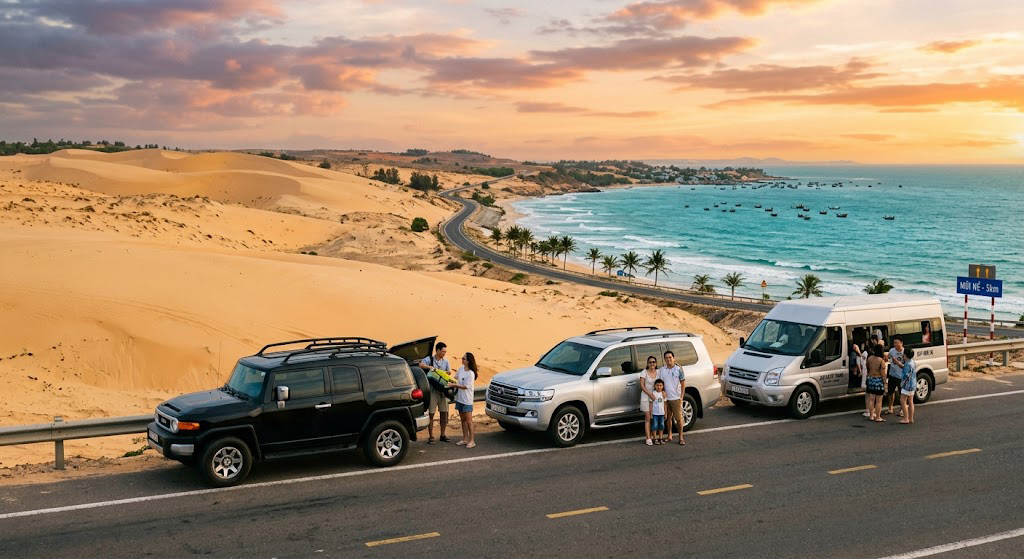 Why Choose JOY JEEP TOUR's 4, 7, or 16-seater vehicles for your trip from Saigon to Mui Ne?
